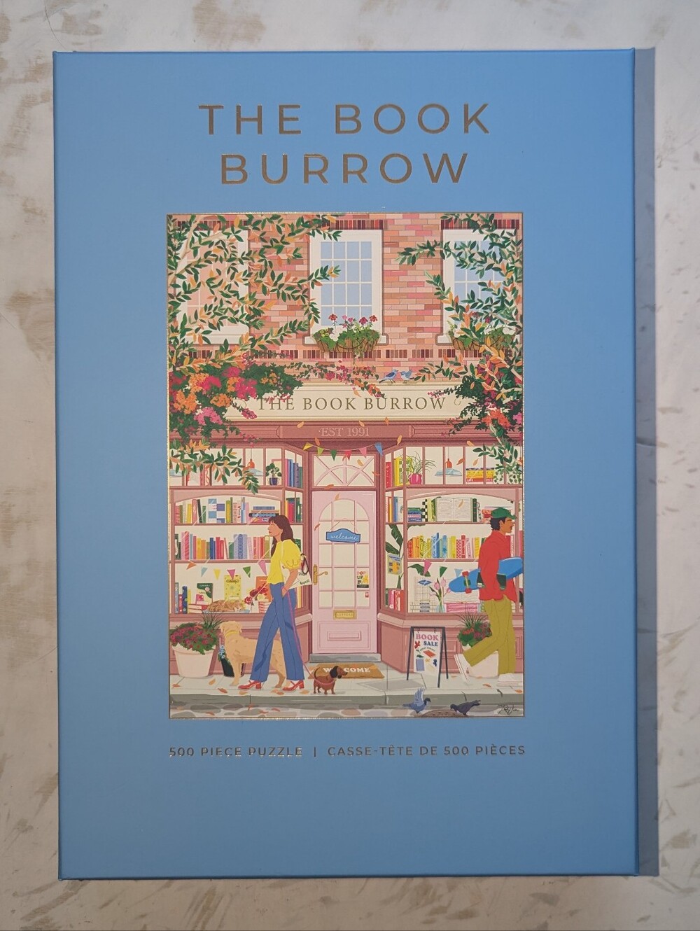 The Book Burrow 500-Piece Puzzle - Blue Box